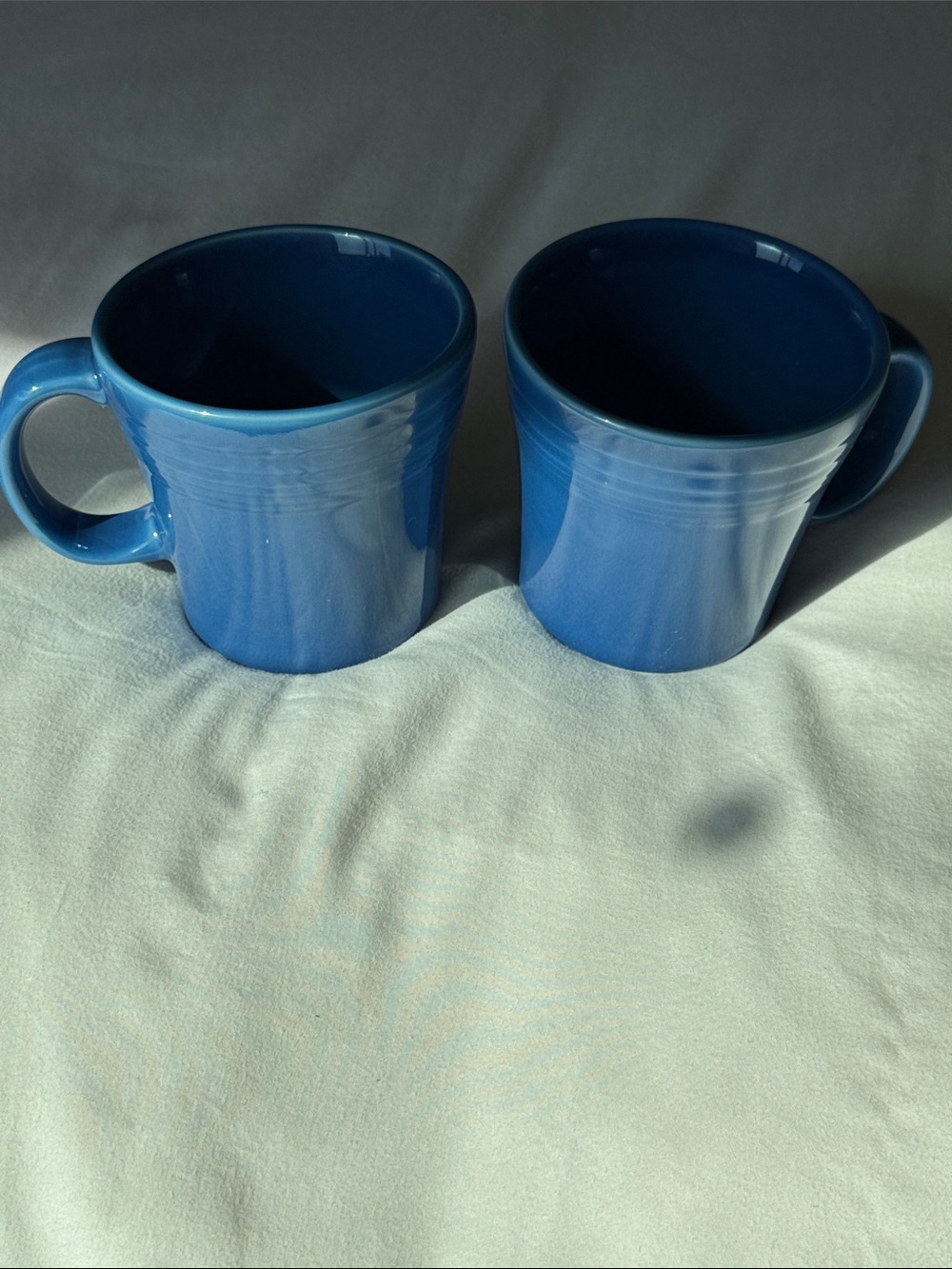 2 FIESTA TAPERED COFFEE MUGS - LAPIS BLUE 15 OZ FIESTAWARE